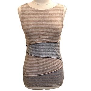 Calvin Klein Performance Quick Dry Striped Sleeveless Layered Tank Top Size M
